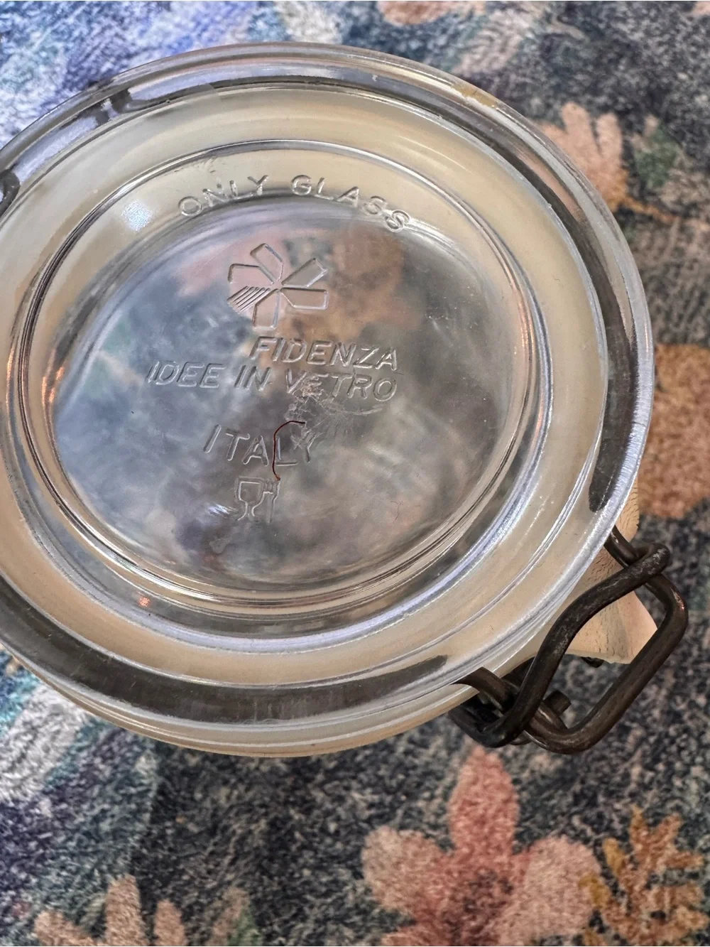Glass Airtight Storage Jar with Metal Clamp - Clear 1 L